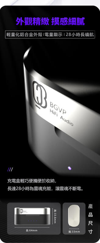 BGVP Q3 藍芽5.3 支援AptX Adaptive LC3 真無線耳機8