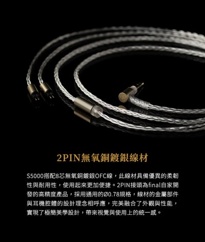 Final S5000 雙BA平衡電樞式動圈單體 入耳式耳機 耳道式8