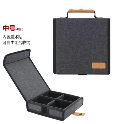 耳機收納包 (皮製手把) 高質感新品 二格 四格 六格2