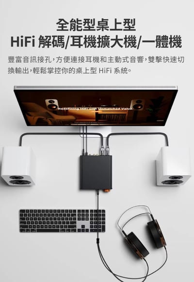 Fosi Audio ZH3 耳擴 DAC 一體機 耳機擴大機／前級使用 相容 PS5 等遊戲主機4