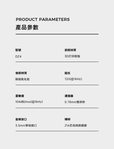 LETSHUOER 鑠耳 DZ4 4動圈 3DD+PR聲學架構 四單體耳機鈦 製圓頂動圈7