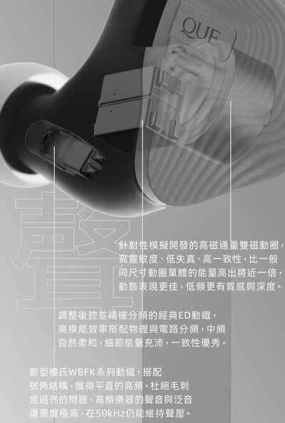 Yu9 闕 QUE 混合單體入耳式耳機 四路精細分頻架構 成音公司貨7