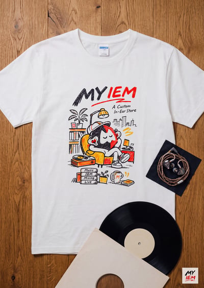 MY IEM - Music Lifestyle Tee 音樂生活插畫短袖 T 恤｜白色1