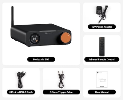 Fosi Audio ZD3 家用 DAC 解碼 前級擴大機 數位類比轉換器3