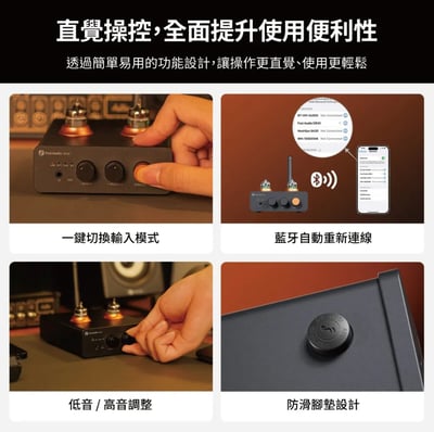 Fosi Audio GR40 真空管 DAC / 耳機擴大機 高效能 ESS9028Q2M DAC 晶片整合6