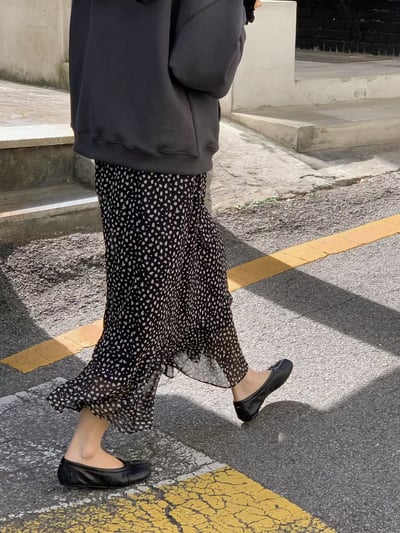 CB24 法式波點魚尾裙6