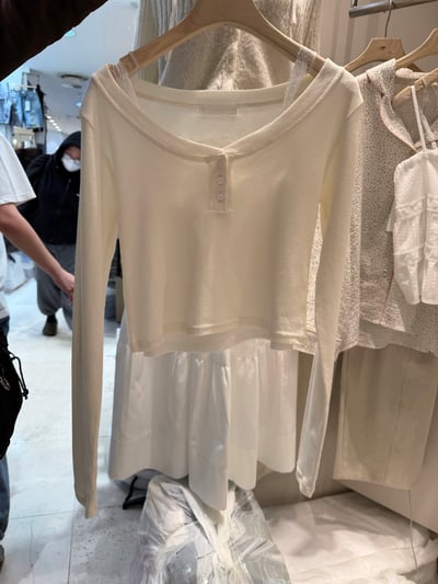 BB10 推！顯身材U領小鈕扣上衣 2色2