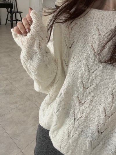 CB16 蔬菜家 推！簍空慵懶寬鬆毛衣 3色1