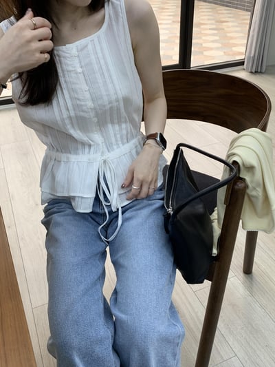 現貨 BD24 漂亮紋理鈕扣縮腰背心3