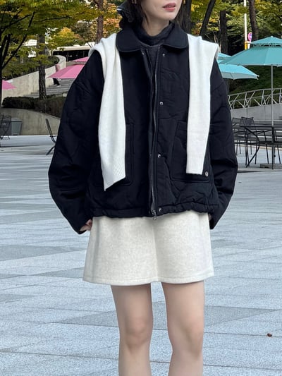 現貨 BEST！AW08 推！軟萌小翻領鋪棉外套 3色10