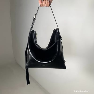 B37 Bucks&Leather  26年新款！大款 牛皮光滑亮面拉鍊托特包13