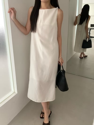 BF18 推！典雅扭結平領洋裝 2色8