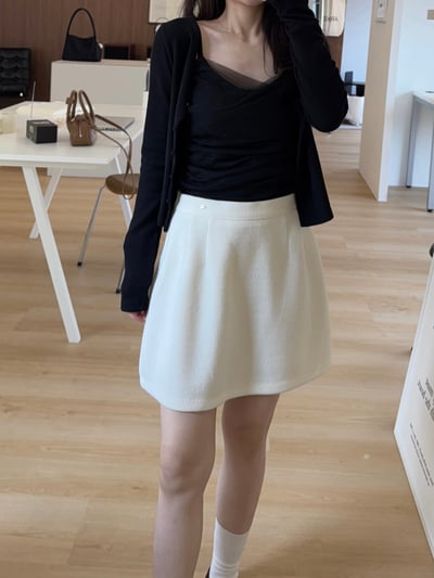 新增新色回歸) AL07 細肩網紗bar背心+小罩衫set 2色12