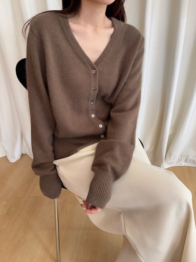 現貨 AZ08 輕磨毛紋理感直筒後開岔長裙 1色7