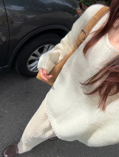 現貨 BEST！AY05 微平領鬆軟慵懶毛衣 3色7