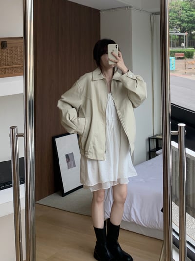 BB18 滾邊lace細肩浪漫小短洋 2色7