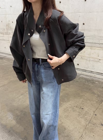 回歸) AU18 推！小立領風衣外套 2色4