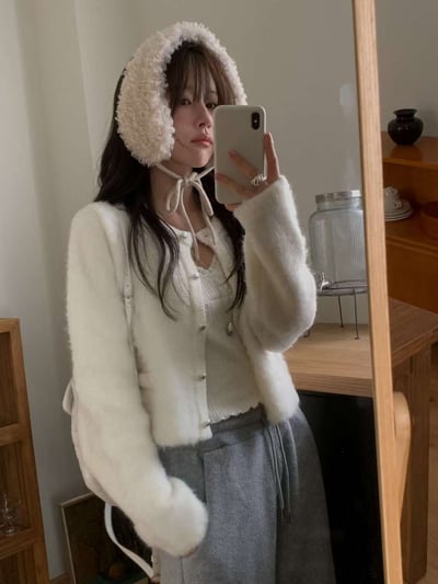 現貨 AY25 節日感滿滿小香毛毛開衫 4色3