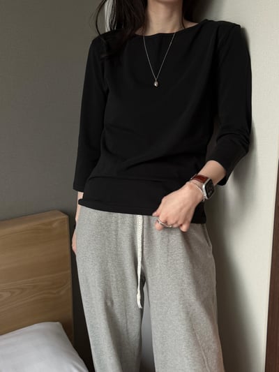 BB05 推！自留 微船型領七分袖上衣 3色3