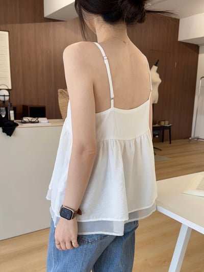 回歸) AL09 細肩傘狀雙層背心 2色11