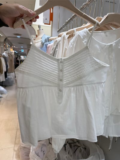 BB04 浪漫細肩褶紋小背心 1色1