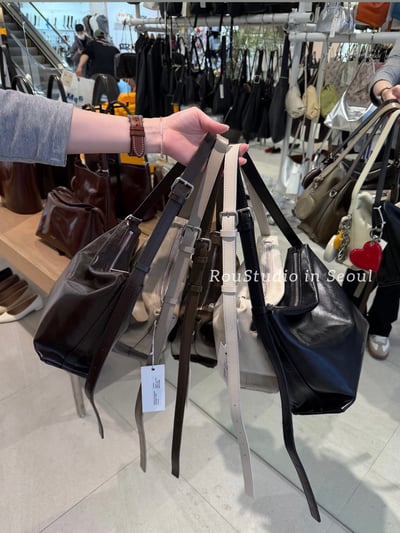B38 Bucks&Leather  26年新款！小款 牛皮光滑亮面拉鍊托特包3