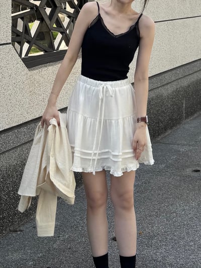 回歸) AC01 自留！內搭單穿都漂亮！網紗細肩小背心 3色11