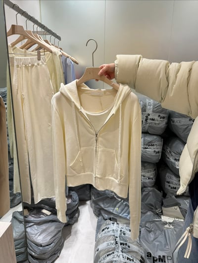 BB11 細節加分小刺繡lace緞帶連帽外套/長褲set (分開賣場)3