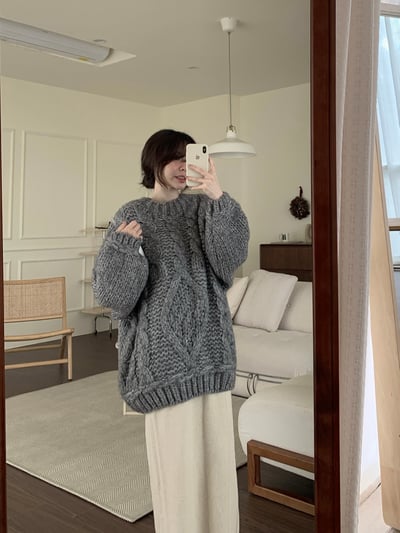 現貨 回歸) QQ蓬鬆麻花毛衣 3色11