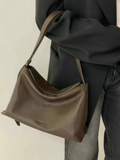 B9  Bucks&Leather 大款'底部加寬'磁吸扣枕頭包12