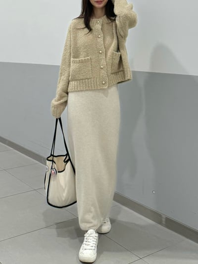 現貨 BEST！回歸) HH02自留！無接縫舒服羊毛長裙 3色1