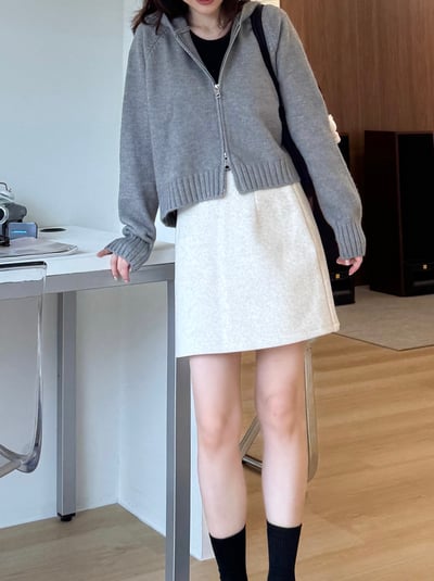 現貨 BEST！ 回歸) 自留！超好搭毛呢短裙 2色SM7