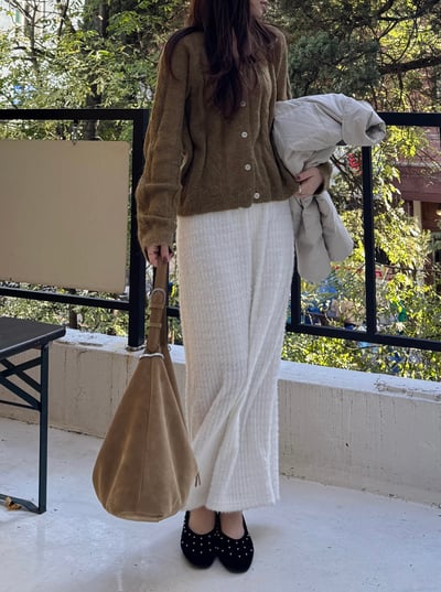 現貨 BEST！回歸) 自留！仙女羽毛感後開衩長裙 2色3