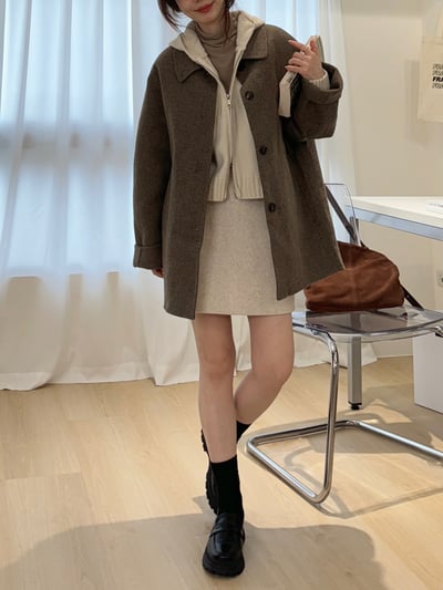 現貨 BEST！ 回歸) 自留！超好搭毛呢短裙 2色SM9