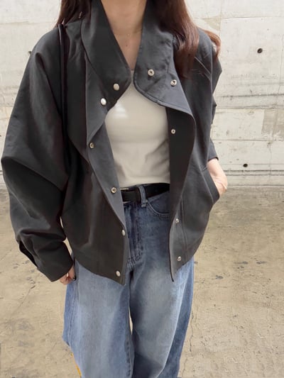 回歸) AU18 推！小立領風衣外套 2色1