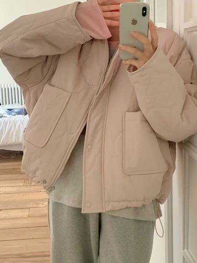 現貨 BEST！AW08 推！軟萌小翻領鋪棉外套 3色15