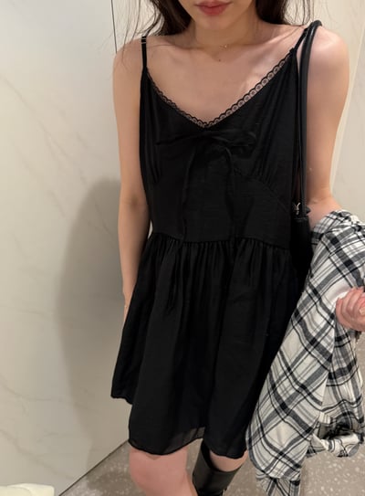 BB18 滾邊lace細肩浪漫小短洋 2色2