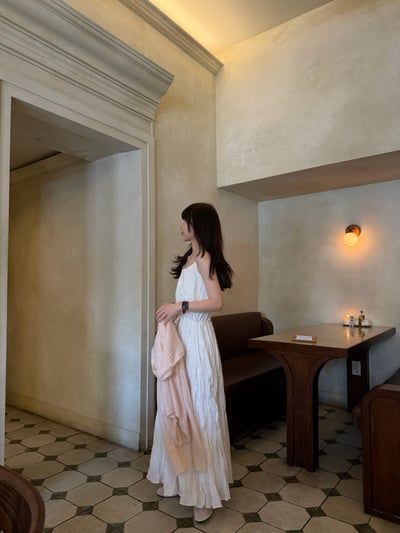 BB13 細肩揉皺唯美飄逸長洋 1色3