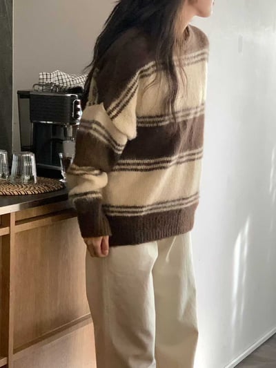現貨 AY23 許願款！冬日溫柔條紋毛衣 2色5