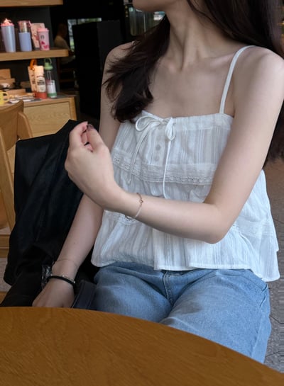 BD02 自留！浪漫蝴蝶結lace小背心3