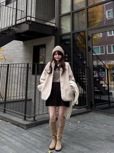 現貨 BEST！AY18 本期必買！柔軟泰迪熊熊羊羔毛外套 2色2