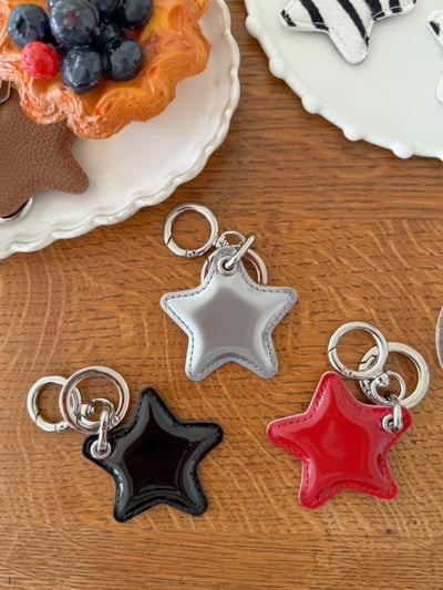 B48 Bucks&Leather 26年新款！詢問度超高！可愛牛皮迷你鑰匙圈 愛心/星星14