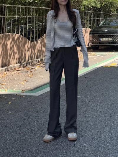 現貨 AT15 必買！超瘦修身中壓摺西裝褲 3色 SM6