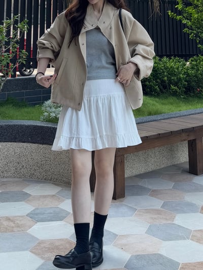 回歸) AU18 推！小立領風衣外套 2色10