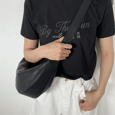 B34 Bucks&Leather 許願款！羊皮寬背帶新月包17