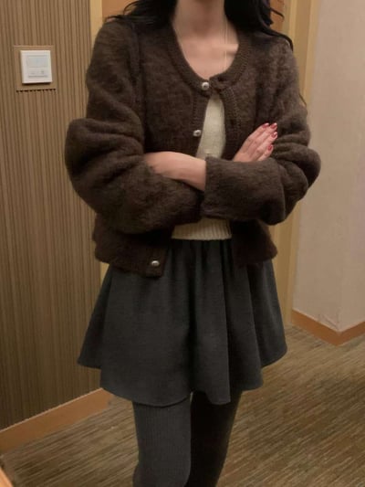 現貨 AY25 節日感滿滿小香毛毛開衫 4色5