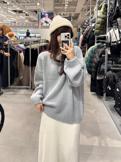 現貨 BEST！AY05 微平領鬆軟慵懶毛衣 3色2