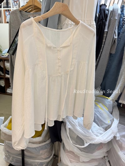 BB02 推！精緻紋理綁帶衫 1色6