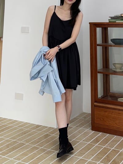 現貨 回歸) AJ04 法式細肩雙層小短洋 3色3