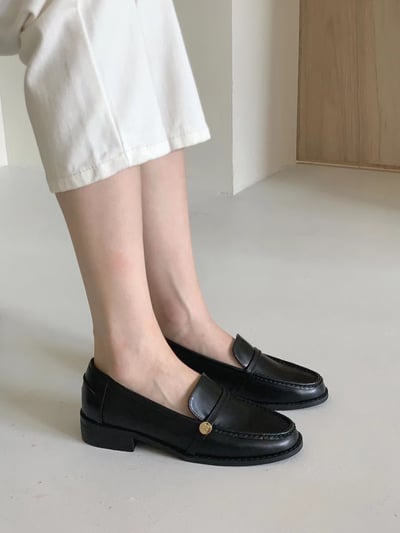 超美！小金扣樂福鞋 23-2510